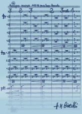 Teczka niebieska z motywem nut - H.M. Górecki