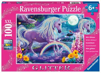 Ravensburger Puzzle - Zářící jednorožec 100 dílků