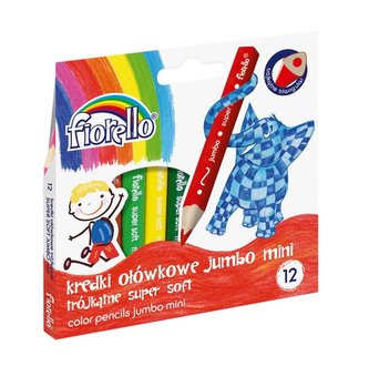 Kredki Super Soft Jumbo mini 12 kolorów FIORELLO