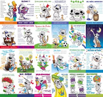 Karnet Happy B6 + koperta mix wzorów