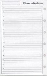 Wkład do organizera K Plan miesiąca ANTRA