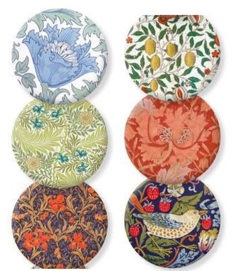 Lusterko ozdobne William Morris Arts&Crafts;