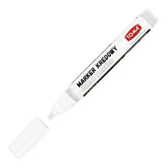 Marker kredowy 4,45mm biały (10szt) TOMA
