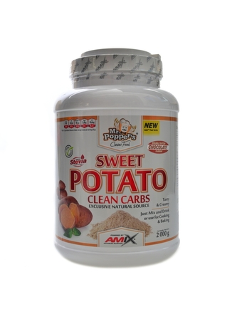 Amix Mr. Poppers - Sweet potato clean carbs 2000 g - dvojitá čokoláda