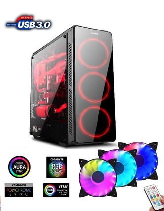 1stCOOL skříň GAMER 3 Aura ARGB, Middle Tower, AU, USB 3.0 + Set FAN ARGB, bez zdroje 1stCOOL skříň GAMER 3 Aura ARGB, Middle Tower, AU, USB 3.0 + Set FAN ARGB, bez zdroje