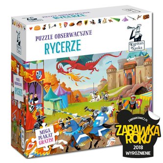Kapitan Nauka. Puzzle obserwacyjne. Rycerze 6+