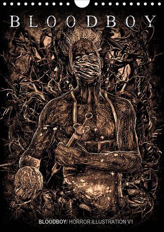 BLOODBOY/ HORROR ILLUSTRATION V1 (Wandkalender 2021 DIN A4 hoch)