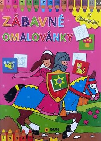 Zábavné omalovánky Růžové