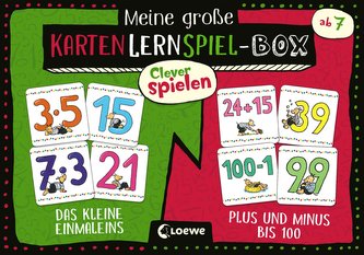 Clever Spielen - Meine große KartenLernSpiel-Box - Das kleine Einmaleins/Plus und Minus bis 100