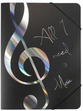 Teczka- All I Need Is Music srebrna