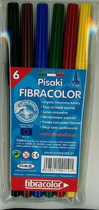 Pisaki 539 6 kol. w etui FIBRACOLOR