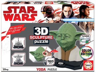 Puzzle 3D 160 Yoda (rzeźba do pomalowania) G3 Puzzle 3D 160 Yoda (rzeźba do pomalowania) G3