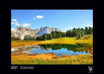 Dolomites 2021 - Black Edition - Timocrates wall calendar with US holidays / picture calendar / photo calendar - DIN A3 (42 x 30