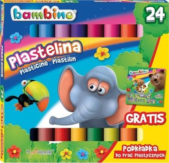 Plastelina 24 kolory BAMBINO