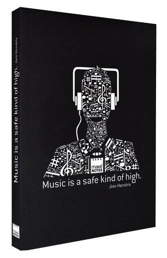 Notatnik ozdobny A5/160K stron gładki Music