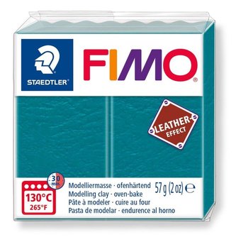 FIMO® "Leather Effect", lagoon modrá 57g