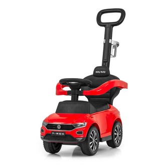 Odrážedlo s vodící tyčí VOLKSWAGEN T-ROC Blue Milly Mally červené