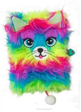 Pamiętnik z kłódką A5/96K Włochacz MLF Rainbow Cat
