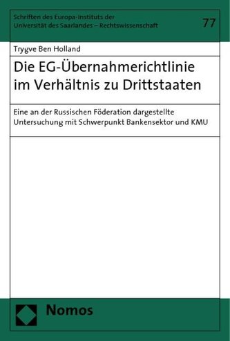 Die EG-Übernahmerichtlinie im Verhältnis zu Drittstaaten