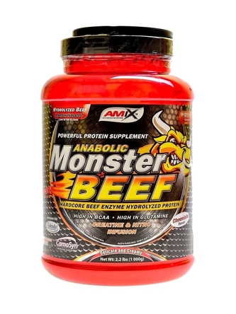 Amix - Anabolic monster beef protein 90% 1000 g - jahoda-banán Amix - Anabolic monster beef protein 90% 1000 g - jahoda-banán