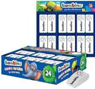 Gumki do ścierania Myszki (24szt) BAMBINO