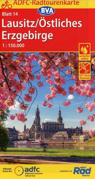 ADFC-Radtourenkarte 14 Lausitz /Östliches Erzgebirge 1:150.000, reiß- und wetterfest, GPS-Tracks Download