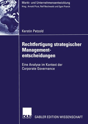 Rechtfertigung strategischer Managemententscheidungen