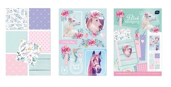 Blok kreatywny A4 z naklejkami Pony