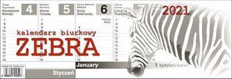 Kalendarz 2021 Biurkowy poziomy Zebra PP