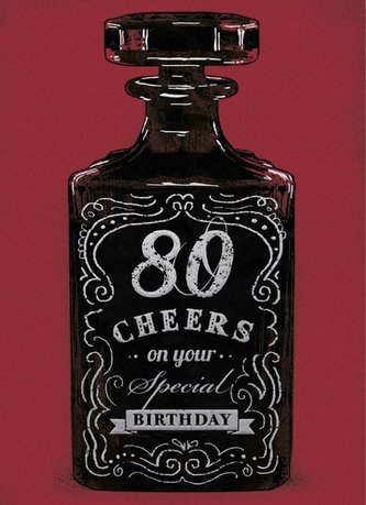 Karnet B6 z kopertą Urodziny 80