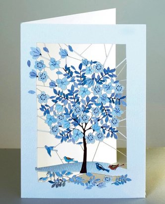 Karnet PM189 wycinany + koperta Drzewo