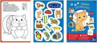 Kolorowanka A4 z nakl. Memo + karty MIX