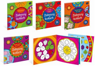 Kolorowanka 21x21 z nakl. Zabawa w kołach MIX