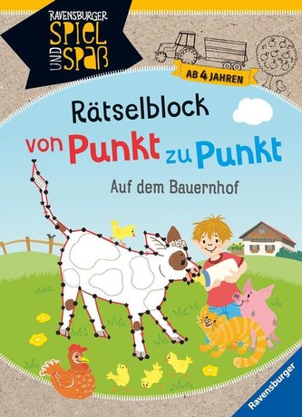 Rätselblock von Punkt zu Punkt: Auf dem Bauernhof
