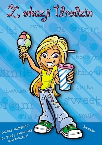 Karnet Young B6 + koperta wzór nr 008 Urodziny