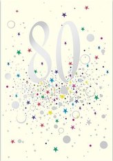 Karnet B6 z kopertą Urodziny 80