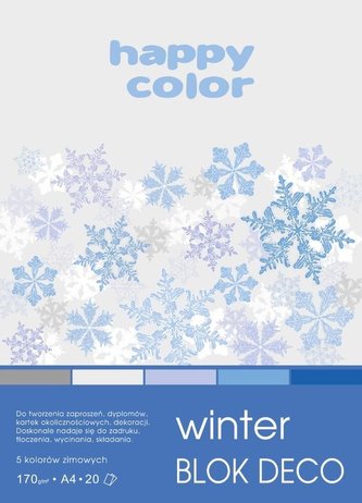 Blok A4/20K Deco Winter 170g HAPPY COLOR