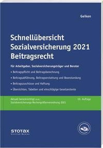 Schnellübersicht Sozialversicherung 2021 Beitragsrecht
