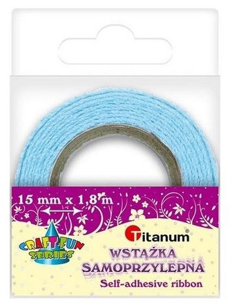 Wstążka bawełniana koronka jasnoniebieska