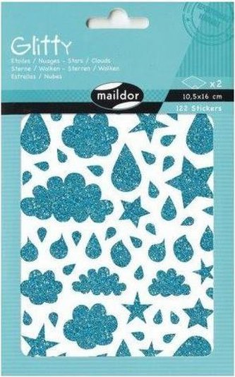 Naklejki Glitty gwiazdy i chmury MAILDOR