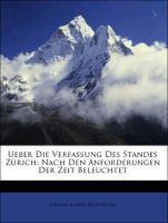 Ueber Die Verfassung Des Standes Zürich: Nach Den Anforderungen Der Zeit Beleuchtet
