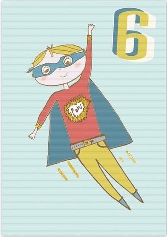 Karnet B6 z kopertą Urodziny 6 chłopiec