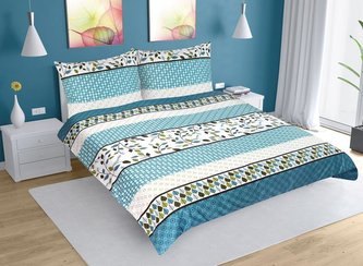 Povlečení bavlna na dvoudeku - geometrie - 1x 240x200, 2ks 70x90 cm (240 cm šířka x 200 cm Povlečení bavlna na dvoudeku - geometrie - 1x 240x200, 2ks 70x90 cm (240 cm šířka x 200 cm