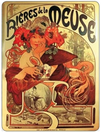Cedule Alfons Mucha - Bieres