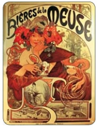 Cedule Alfons Mucha - Bieres