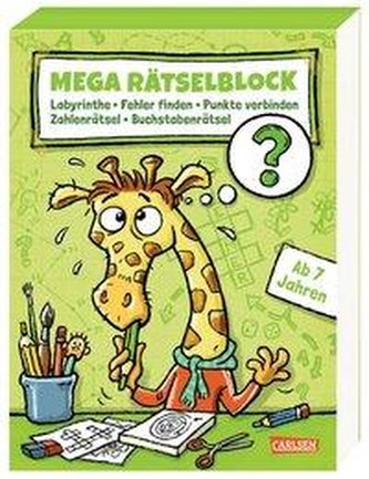 Mega Rätselblock - Labyrinthe, Fehler finden, Punkte verbinden, Zahlenrätsel, Buchstabenrätsel Mega Rätselblock - Labyrinthe, Fehler finden, Punkte verbinden, Zahlenrätsel, Buchstabenrätsel