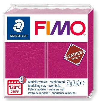 FIMO® "Leather Effect", červená bobule 57g