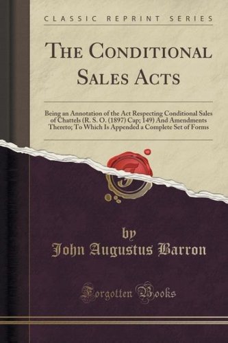 The Conditional Sales Acts
