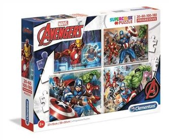 Puzzle 20+60+100+180 Superkolor The Avengers