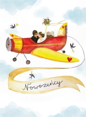 Karnet B6 Ślub - Samolot